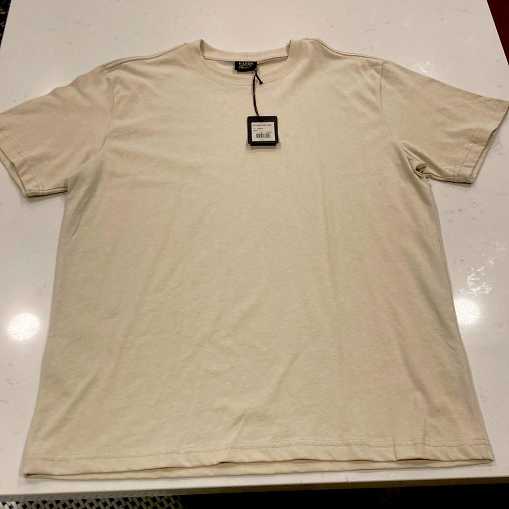 Beige Stone Filson Outfitter Solid T-Shirt
